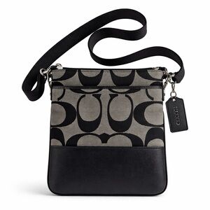 Coach Black and Gray Signature Messenger Crossbody - see pictures